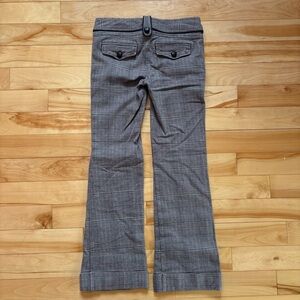 Brown Plaid Straight Leg Pants